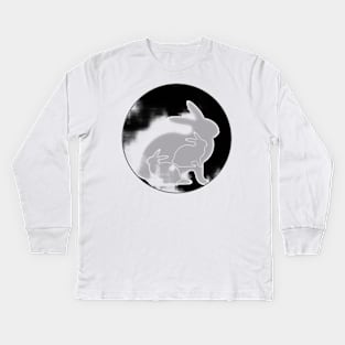 Grunge Rabbit Triads Kids Long Sleeve T-Shirt